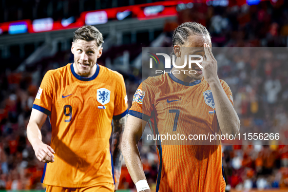 Netherlands midfielder Xavi Simons scores the 5-2 during the match between the Netherlands and Bosnia and Herzegovina at the Philips Stadium...