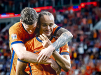 Netherlands midfielder Xavi Simons scores the 5-2 during the match between the Netherlands and Bosnia and Herzegovina at the Philips Stadium...