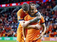 Netherlands midfielder Xavi Simons scores the 5-2 during the match between the Netherlands and Bosnia and Herzegovina at the Philips Stadium...