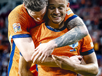 Netherlands midfielder Xavi Simons scores the 5-2 during the match between the Netherlands and Bosnia and Herzegovina at the Philips Stadium...