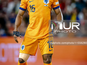 Netherlands midfielder Quinten Timber plays during the match between the Netherlands and Bosnia and Herzegovina at the Philips Stadium for t...