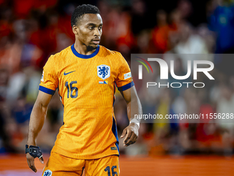 Netherlands midfielder Quinten Timber plays during the match between the Netherlands and Bosnia and Herzegovina at the Philips Stadium for t...