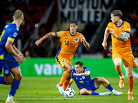 Netherlands midfielder Tijani Reijnders plays during the match between the Netherlands and Bosnia and Herzegovina at the Philips Stadium for...