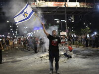 Thousands of Israelis protest against the Israeli government, calling for the immediate release of the hostages still held by Hamas in Gaza,...