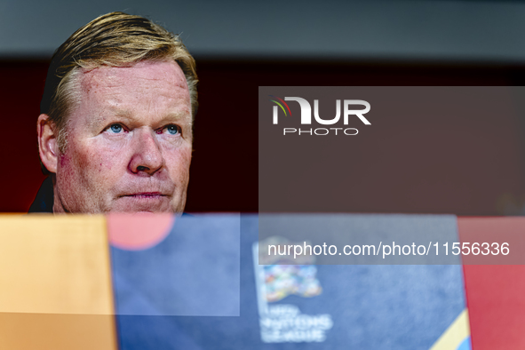 Netherlands trainer Ronald Koeman during the press conference after the match between the Netherlands and Bosnia and Herzegovina at the Phil...