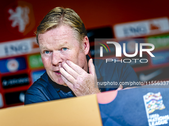 Netherlands trainer Ronald Koeman during the press conference after the match between the Netherlands and Bosnia and Herzegovina at the Phil...