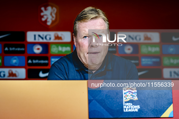 Netherlands trainer Ronald Koeman during the press conference after the match between the Netherlands and Bosnia and Herzegovina at the Phil...