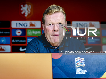 Netherlands trainer Ronald Koeman during the press conference after the match between the Netherlands and Bosnia and Herzegovina at the Phil...