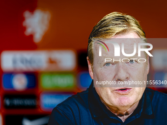 Netherlands trainer Ronald Koeman during the press conference after the match between the Netherlands and Bosnia and Herzegovina at the Phil...