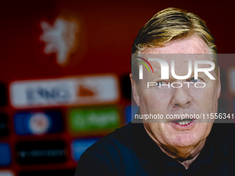 Netherlands trainer Ronald Koeman during the press conference after the match between the Netherlands and Bosnia and Herzegovina at the Phil...