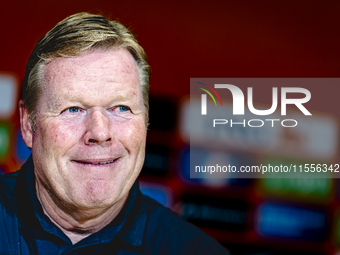 Netherlands trainer Ronald Koeman during the press conference after the match between the Netherlands and Bosnia and Herzegovina at the Phil...