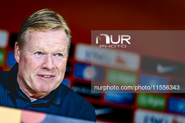 Netherlands trainer Ronald Koeman during the press conference after the match between the Netherlands and Bosnia and Herzegovina at the Phil...