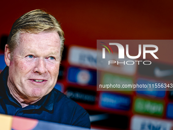 Netherlands trainer Ronald Koeman during the press conference after the match between the Netherlands and Bosnia and Herzegovina at the Phil...