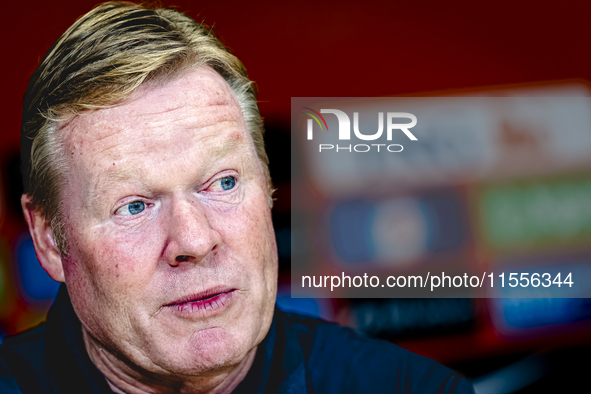 Netherlands trainer Ronald Koeman during the press conference after the match between the Netherlands and Bosnia and Herzegovina at the Phil...