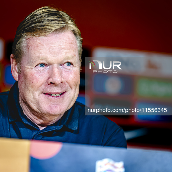 Netherlands trainer Ronald Koeman during the press conference after the match between the Netherlands and Bosnia and Herzegovina at the Phil...