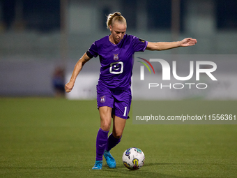 Sarah Wijnants of Anderlecht is in action during the UEFA Women's Champions League First qualifying round, Semi-finals CP-Group 4 soccer mat...