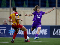 Marie Minnaert (R) of Anderlecht is in action during the UEFA Women's Champions League First qualifying round, Semi-finals CP-Group 4 soccer...