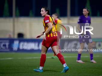 Valentina Rapa of Birkirkara gestures during the UEFA Women's Champions League First qualifying round, Semi-finals CP-Group 4 soccer match b...