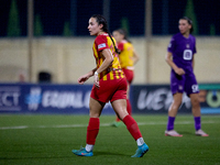 Valentina Rapa of Birkirkara gestures during the UEFA Women's Champions League First qualifying round, Semi-finals CP-Group 4 soccer match b...