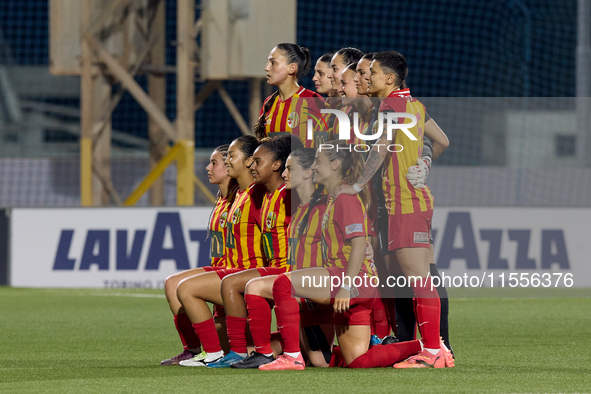 Women soccer players from Birkirkara pose for a team photo prior to the UEFA Women's Champions League First qualifying round, Semi-finals CP...