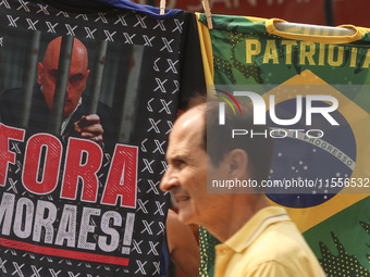 Supporters of former President Jair Bolsonaro (PL) participate in an event on Avenida Paulista, in the central area of Sao Paulo, Brazil, on...