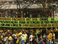 Supporters of former President Jair Bolsonaro (PL) participate in an event on Avenida Paulista, in the central area of Sao Paulo, Brazil, on...