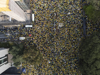 Supporters of former President Jair Bolsonaro (PL) participate in an event on Avenida Paulista, in the central area of Sao Paulo, Brazil, on...