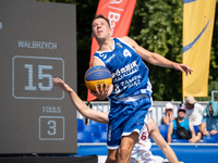 Damian Durski participates in the LOTTO 3x3 League basketball game in Sosnowiec, Poland, on September 7, 2024. The Lotto 3x3 Liga tournament...