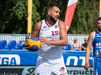 Marek Cwelich participates in the LOTTO 3x3 League basketball game in Sosnowiec, Poland, on September 7, 2024. The Lotto 3x3 Liga tournament...