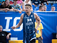 Filip Munyama participates in the LOTTO 3x3 League basketball game in Sosnowiec, Poland, on September 7, 2024. The Lotto 3x3 Liga tournament...