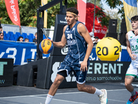 Filip Munyama participates in the LOTTO 3x3 League basketball game in Sosnowiec, Poland, on September 7, 2024. The Lotto 3x3 Liga tournament...