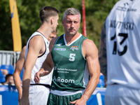 Mariusz Gaca participates in the LOTTO 3x3 League basketball game in Sosnowiec, Poland, on September 7, 2024. The Lotto 3x3 Liga tournament...