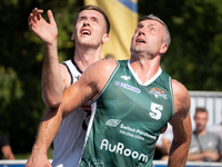 Mariusz Gaca participates in the LOTTO 3x3 League basketball game in Sosnowiec, Poland, on September 7, 2024. The Lotto 3x3 Liga tournament...