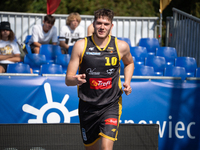 Lukasz Klawa participates in the LOTTO 3x3 League basketball game in Sosnowiec, Poland, on September 7, 2024. The Lotto 3x3 Liga tournament...