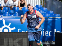 Mikolaj Mroz participates in the LOTTO 3x3 League basketball game in Sosnowiec, Poland, on September 7, 2024. The Lotto 3x3 Liga tournament...