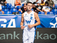 Kacper Ponitka participates in the LOTTO 3x3 League basketball game in Sosnowiec, Poland, on September 7, 2024. Lotto 3x3 Liga tournament ma...