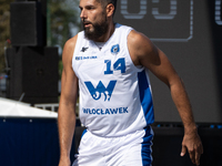 Pawel Pawlowski participates in the LOTTO 3x3 League basketball game in Sosnowiec, Poland, on September 7, 2024. The Lotto 3x3 Liga tourname...