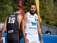 Pawel Pawlowski participates in the LOTTO 3x3 League basketball game in Sosnowiec, Poland, on September 7, 2024. The Lotto 3x3 Liga tourname...