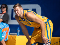 Przemyslaw Zamojski participates in the LOTTO 3x3 League basketball game in Sosnowiec, Poland, on September 7, 2024. The Lotto 3x3 Liga tour...