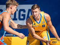 Przemyslaw Zamojski participates in the LOTTO 3x3 League basketball game in Sosnowiec, Poland, on September 7, 2024. The Lotto 3x3 Liga tour...