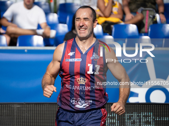 Marcin Biranowski participates in the LOTTO 3x3 League basketball game in Sosnowiec, Poland, on September 7, 2024. The Lotto 3x3 Liga tourna...