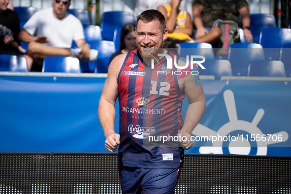 Patryk Andres participates in the LOTTO 3x3 League basketball game in Sosnowiec, Poland, on September 7, 2024. The Lotto 3x3 Liga tournament...