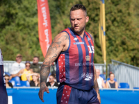 Maciej Adamkiewicz participates in the LOTTO 3x3 League basketball game in Sosnowiec, Poland, on September 7, 2024. The Lotto 3x3 Liga tourn...