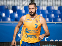 Piotr Karpacz participates in the LOTTO 3x3 League basketball game in Sosnowiec, Poland, on September 7, 2024. The Lotto 3x3 Liga tournament...