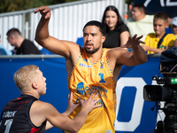 DeAnte Barnes participates in the LOTTO 3x3 League basketball game in Sosnowiec, Poland, on September 7, 2024. The Lotto 3x3 Liga tournament...