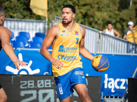 DeAnte Barnes participates in the LOTTO 3x3 League basketball game in Sosnowiec, Poland, on September 7, 2024. The Lotto 3x3 Liga tournament...