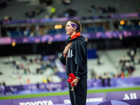 Martina Caironi of Italy wins a gold medal in the Women's 100m - T63 Final at Stade de France during the Paris 2024 Paralympic Games in Pari...