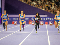 Monica Contraffato (L) of Italy, Ambra Sabatini of Italy, Karisma Tiarani (CR) of Indonesia, and Martina Caironi (R) of Italy compete in the...