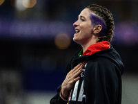 Martina Caironi of Italy wins a gold medal in the Women's 100m - T63 Final at Stade de France during the Paris 2024 Paralympic Games in Pari...