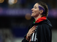 Martina Caironi of Italy wins a gold medal in the Women's 100m - T63 Final at Stade de France during the Paris 2024 Paralympic Games in Pari...